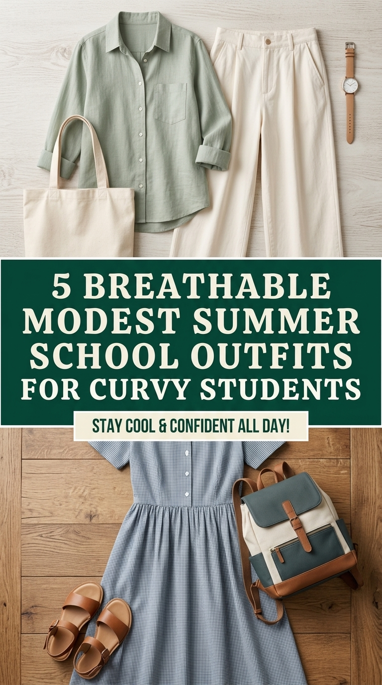 Staying Cool and Covered: Summer School Outfits for the Curvy Student